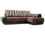 Нью-Йорк (Поло) Страйп Браун диван угловой арт. 163240-ШР от производителя