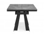 Марвин 160(220)х90х76 серый глняец / черный Керамический стол недорого