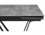 Марвин 160(220)х90х76 серый глняец / черный Керамический стол купить