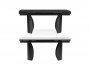 Готланд 160(220)х90х79 белый мрамор / черный Керамический стол фото