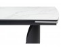 Готланд 160(220)х90х79 белый мрамор / черный Керамический стол недорого