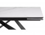 Ноттингем 160(220)х90х77 белый мрамор / черный Керамический стол фото