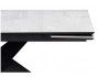 Хасселвуд 160(220)х90х77 белый мрамор / черный Стол стеклянный распродажа